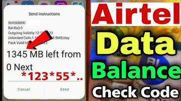 Airtel ka data check kaise kare | airtel mb data/internet balance check ussd code