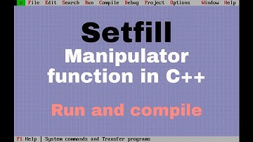 Setfill Manipulators function in C++(Run and Compile practical)