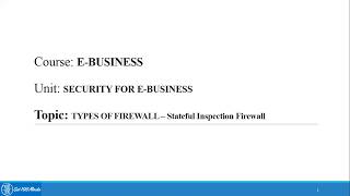 2.9 Types of Firewalls   Stateful Inspection