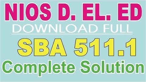 Nios Deled  511.1 Case study of a child SBA  by drashti education