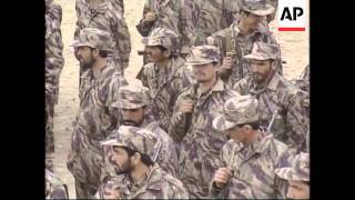 Bombing of Bagram, Northern Alliance troops training.