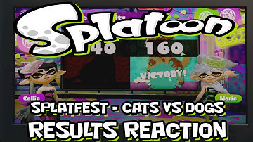 Splatoon Splatfest - Cats VS Dogs - Results Reaction