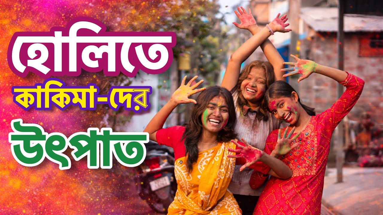 হোলিতে পাড়ার কাকিমাদের উৎপাত 😂 Wait For End Twist 😂