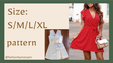 WRAP DRESS/ PATTERN TUTORIAL size:s/m/L/xl #sewing #tutorial #pattern #diy #dress #wrapdress