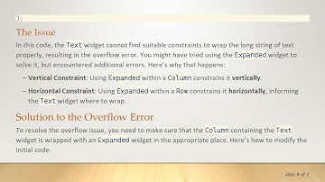 Solving the Multi-line Text Widget Overflow Error in Flutter