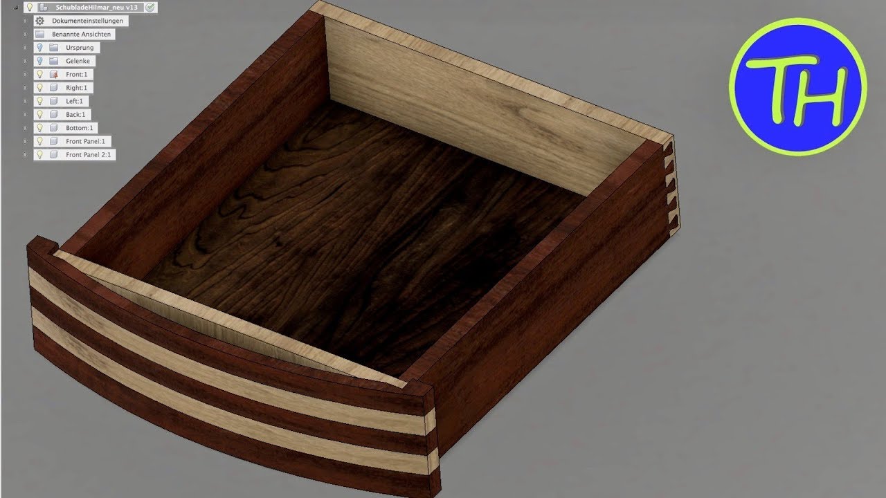Dovetail Drawer [with Fusion 360 3D CAD file]