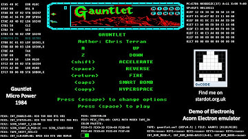 Gauntlet on Electroniq (Acorn Electron emulator)