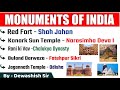 Monuments of india  monuments and their builders  static gk   dewashish sir