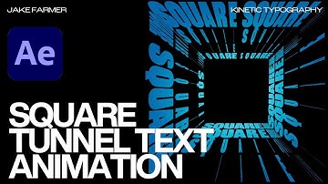 Tunnel Text Animation - Kinetic Typography | After Effects Tutorial