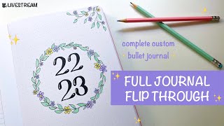 COMPLETE BULLET JOURNAL FLIP THROUGH | 2022-2023 custom journal 📖✨