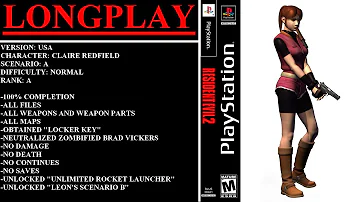 Resident Evil 2 [USA] (PlayStation) - (Longplay - Claire Redfield | Scenario A | Normal Difficulty)