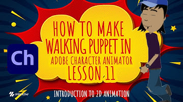 How to Make Character Walk-in Adobe Character Animator? | Lesson 10 | Intro to 2D Animation Live