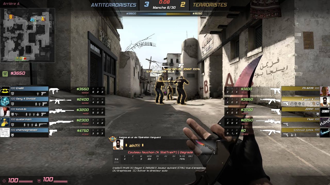 ♠ ♥ CSGO: CUT DROP : akY Couteau fauchon (★ StatTrak™) | Dégradé ♥ ♠ ...