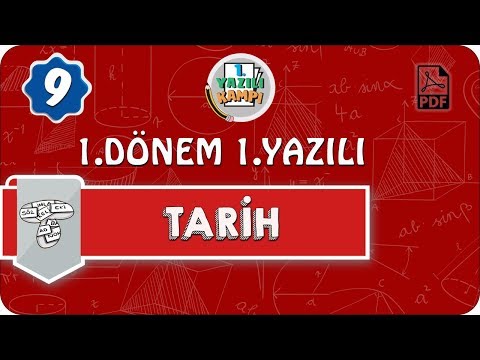 9. Sınıf Tarih | 1. Dönem 1. Yazılıya Hazırlık