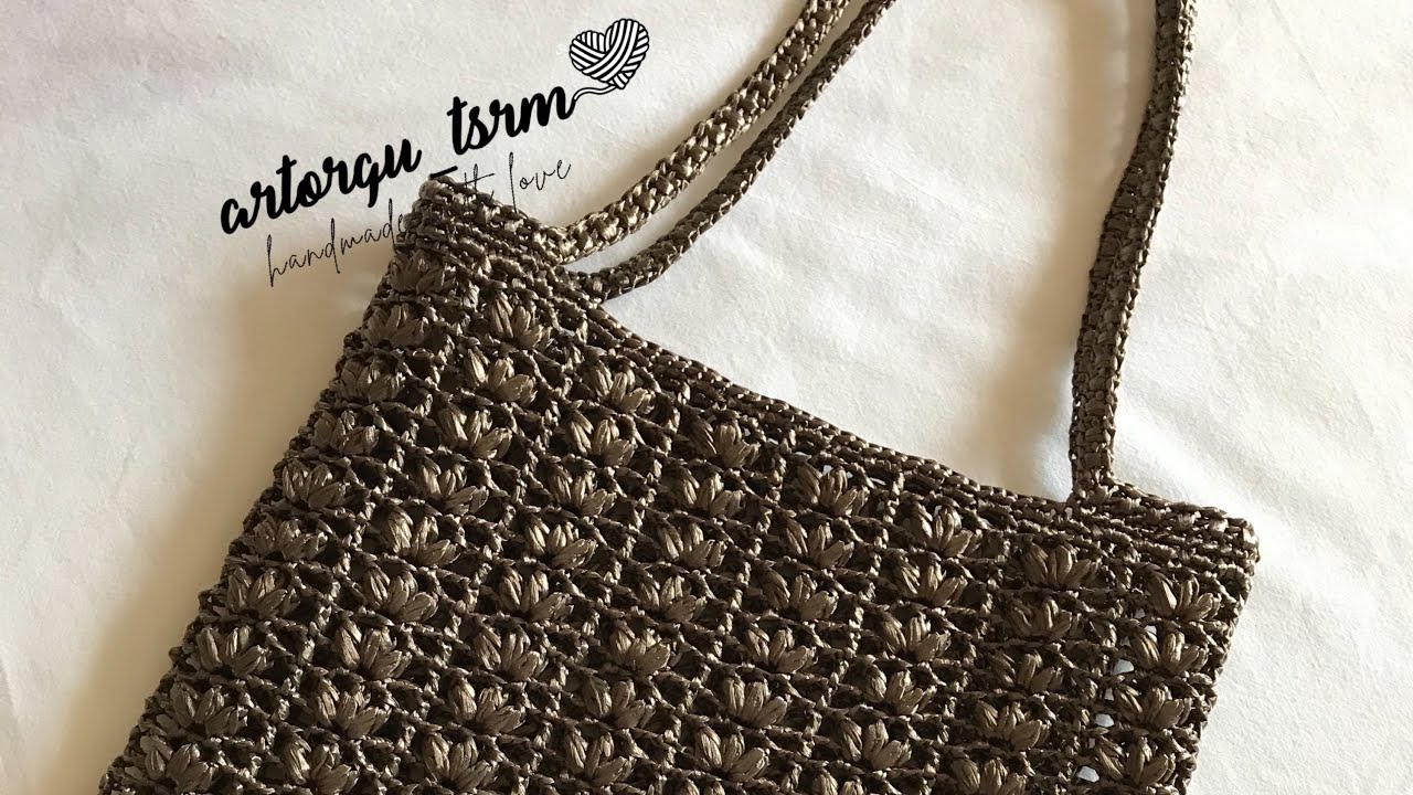 RAFYA İP VE HARİKA BİR ÖRNEKLE YAPILMIŞ  ÇOK KULLANIŞLI  BİR ÇANTA!!