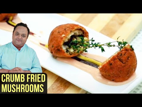 Crumb Fried Mushrooms | Stuffed Mushroom Recipe | Quick & Easy!