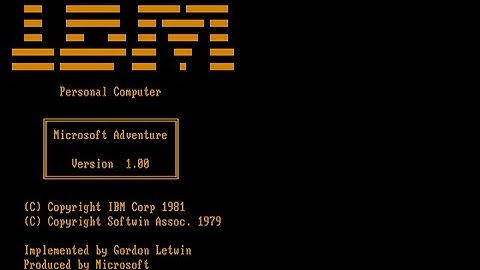 Microsoft Adventure (IBM PC 1981) Playthrough