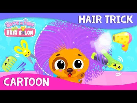 Best Hair Trick 🎀 Cartoon | Cute & Tiny Hair Salon | Mobile Games for Toddlers