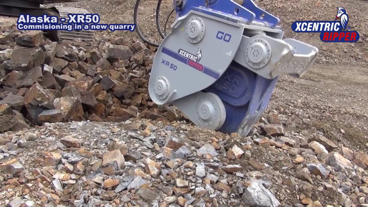 Xcentric Ripper XR50 commisioning in Alaska. Fractured Granite.