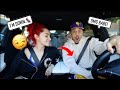 ASKING MY GIRLFRIEND FOR SLOPPY TOPPY WHILE DRIVING PRANK!!  **GOES WELL!!**
