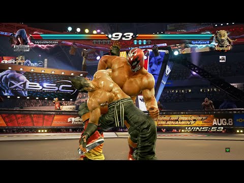 Tekken 7 - King grabs Jin - Practice Wrestling moves ! Male Fighting