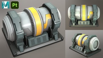 Stylized Sci-Fi prop | Autodesk Maya 2022, Substance 3D Painter