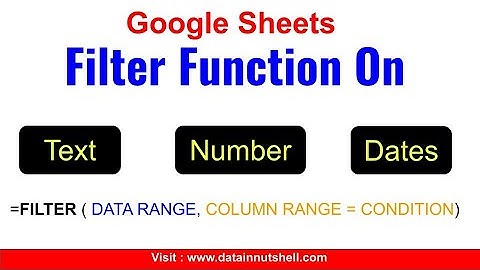 Filterfunctie van Google Sheets | Toepassen op tekst, getallen en datums