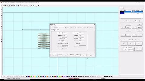 Video 502 100 Watt CO2 laser settings and CAD/CAM with laser-cut 6.1