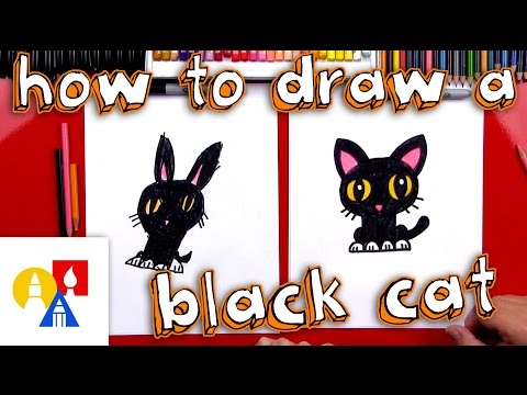 How To Draw A Cartoon Black Cat