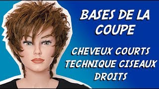 BASES DE LA COUPE #8  COUPE DE CHEVEUX COURTS  INITIATION COIFFURE
