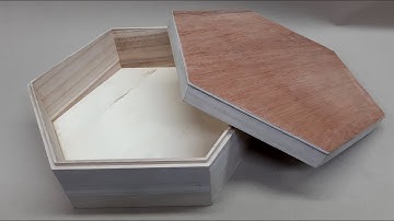Wooden hexagon box