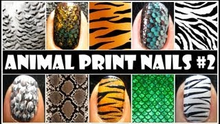 animal nail easy zebra diy tiger beginners tutorials designs nails tutorial feather prints