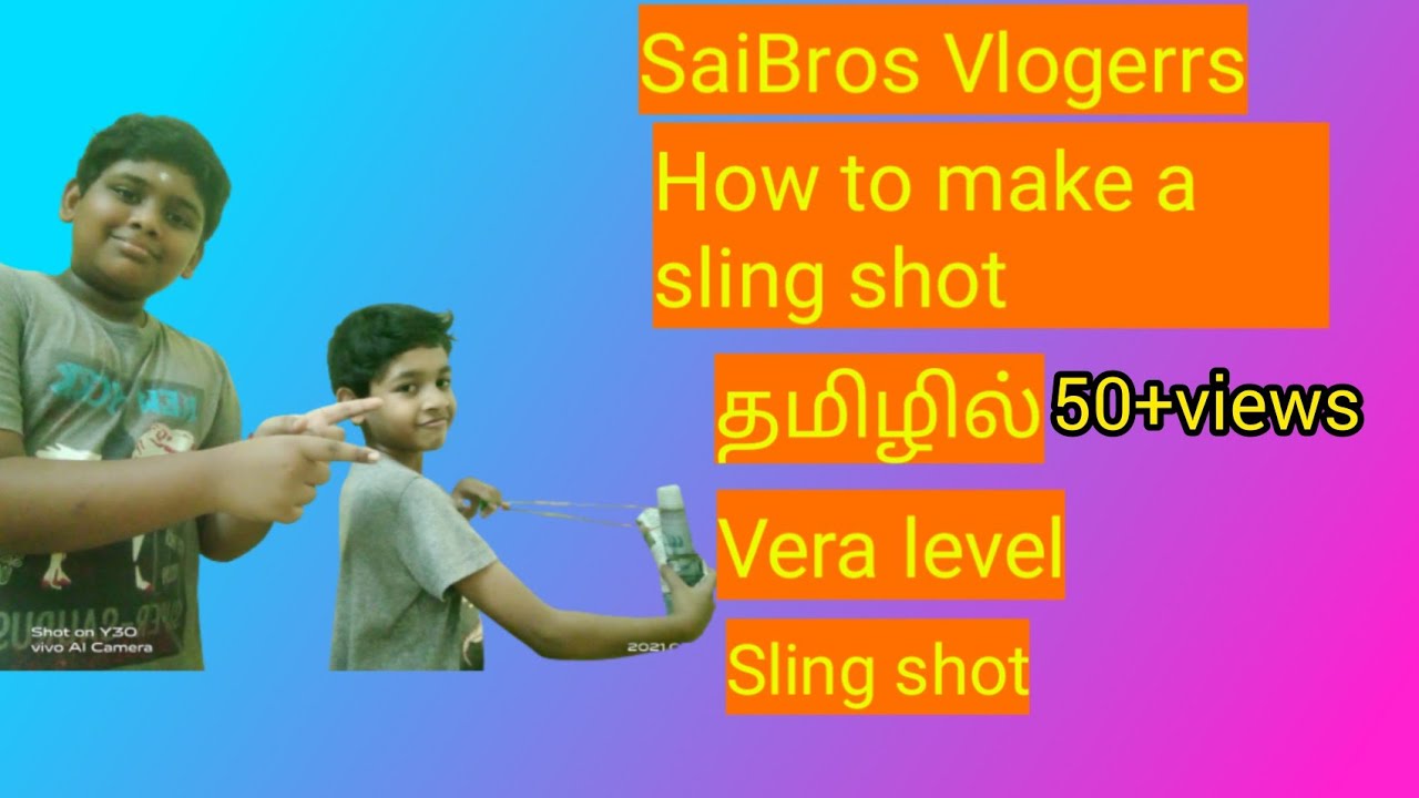 How to make Slingshot with news papers in tamilSaiBros Vlogerrs YouTube