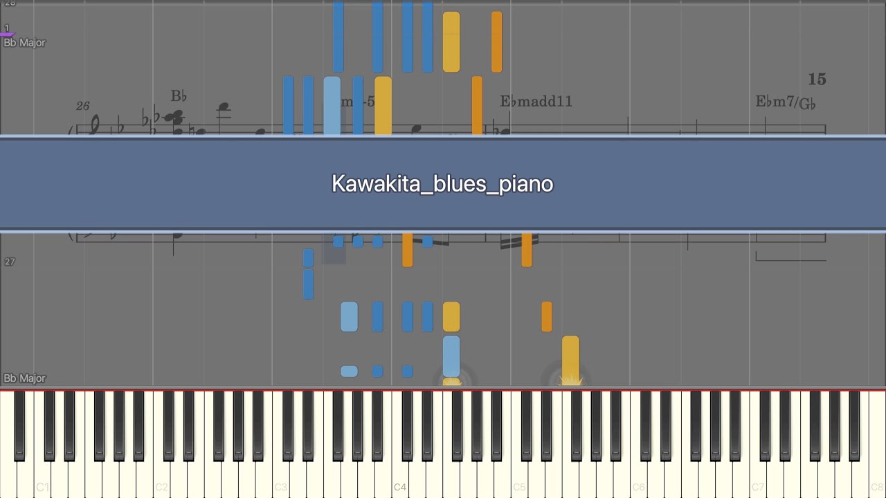 Transcription】Kawakita blues 【Synthesia】【Piano】 - YouTube