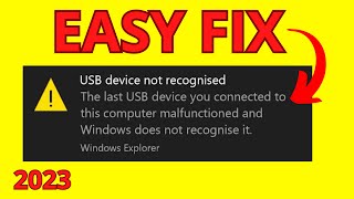 'usb device not recognized' error in windows 11/10 how to fix a unrecognized usb flash drive easily!