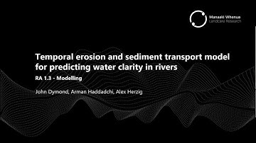 Temporal erosion and sediment transport model for predicting water clarity in rivers