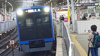 都営地下鉄三田線6500系6508F急行日吉駅行き多摩川駅到着