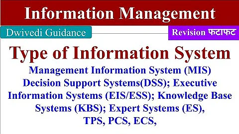 Type of Information system, Decision support, Expert system, Knowledge base, Executive Information