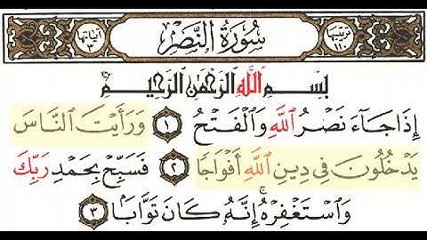 مقرأه _ الجزء الثلاثون _ سورة النصر _ 110