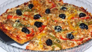بيتزا البطاطس المبشورة بدون عجين قمة اللذة😋كل مكوناتها في مطبخك!!