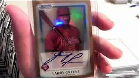 2011 Bowman Draft BDPP Case 10 Recap Larry Greene Gold auto