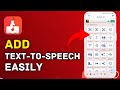 How to Add Text-to-Speech in AudioLab 2025?