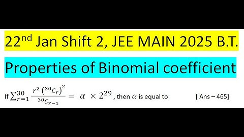 If ∑_(r=1)^30▒〖 r^2  ((_ ^30)C_r  )〗^2/(_ ^30)C_(r-1)  = α ×2^29 , then α is equal to