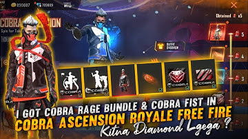 Cobra Ascension Royale Free Fire Spin 🐍 I Got Cobra Rage Bundle & Fist Skin 😯 Kitna Diamond Lgega 😭