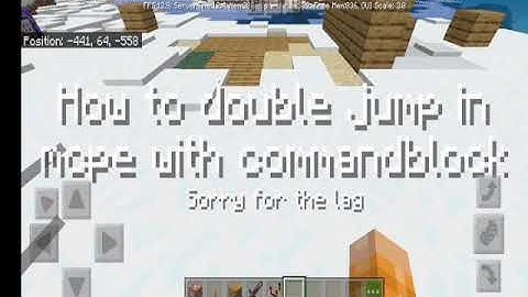 How to double jump in mcpe with command block