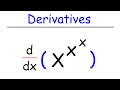 Derivative of x^x^x, Logarithmic Differentiation of Exponential Functions, Calculus Youtube Video