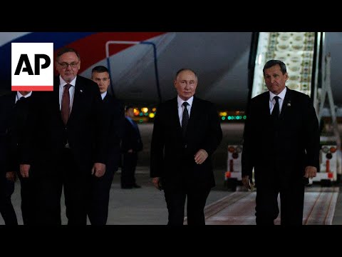 Putin lands in