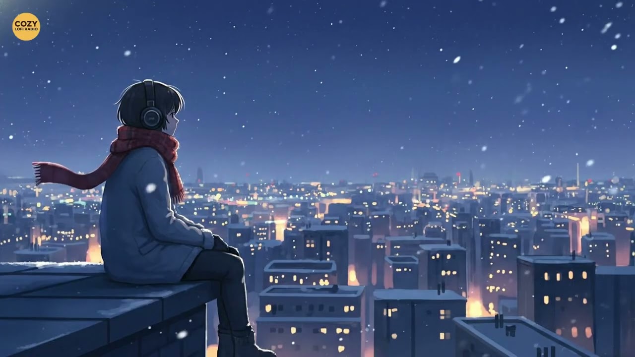 Snowy Rooftop Views — Chill Lofi for Quiet Nights ❄️🌃