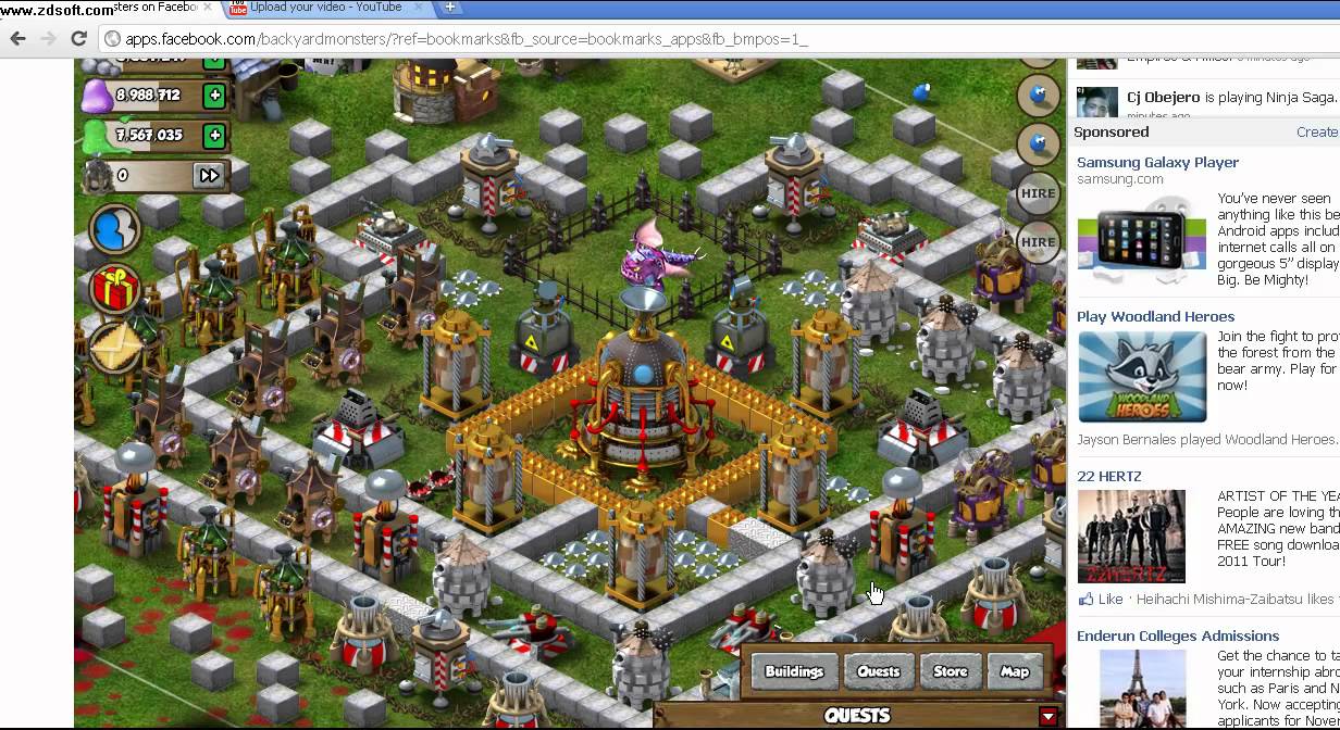 Backyard Monster Best Lvl 7 Town Hall Design Darkwings Youtube