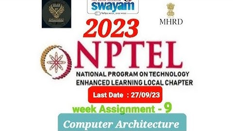 Computer Architecture Week Assignment 9 || NPTEL Assignment 9 Computer Architecture #viral #trending